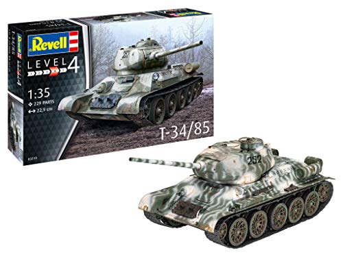 Revell 3319 T-34/85 (1:35) - EN/DE/FR/NL/ES/IT, Zum Bemalen Revell 3319 T-34/85 (1:35) - EN/DE/FR/NL/ES/IT, Zum Bemalen von Revell