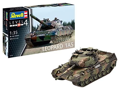 Revell RV03320 03320 Leopard 1A5 originalgetreuer Modellbausatz für Fortgeschrittene, unlackiert Revell RV03320 03320 Leopard 1A5 originalgetreuer Modellbausatz für Fortgeschrittene, unlackiert von Revell