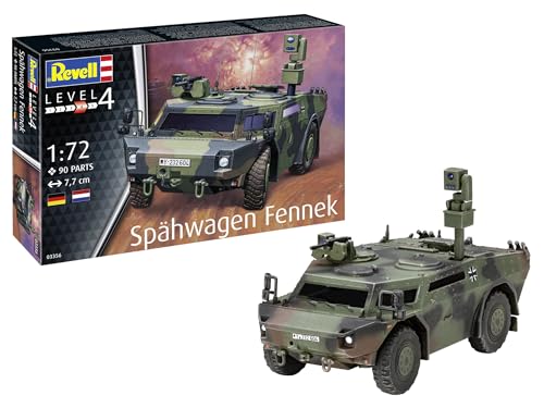 Revell Modellbau I Spähwagen Fennek I Bausatz I Maßstab 1:72 I 90 Teile I Bastelset ab 12 Jahren - Detailgetreues Modell I Militärfahrzeug I Authentische Nachbildung von Revell