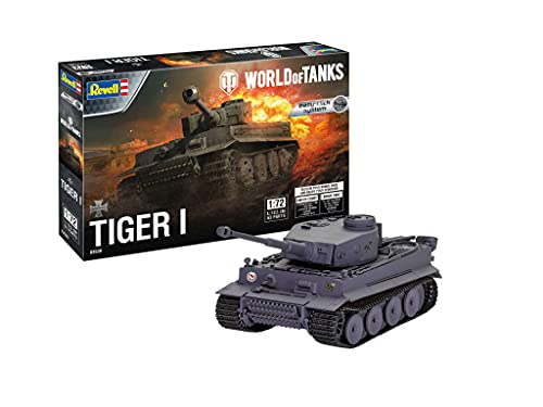 Revell 03508 Tiger I World of Tanks Modellbausatz für Einsteiger mit dem Easy-Click-System, farbige Bauteile Revell 03508 Tiger I World of Tanks Modellbausatz für Einsteiger mit dem Easy-Click-System, farbige Bauteile von Revell