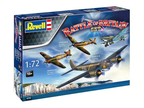 Revell 03766 Battle of Britain 85th Anniversary Set, Maßstab 1:72, ungebautes/unlackiertes Plastikmodellbausatz Revell 03766 Battle of Britain 85th Anniversary Set, Maßstab 1:72, ungebautes/unlackiertes Plastikmodellbausatz von Revell