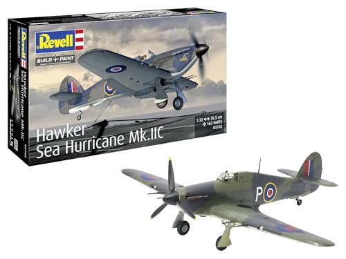 Revell 03768 Hawker Sea Hurricane Mk.IIC Maßstab 1:32 – ungebautes/unlackiertes Plastikmodellbausatz Revell 03768 Hawker Sea Hurricane Mk.IIC Maßstab 1:32 – ungebautes/unlackiertes Plastikmodellbausatz von Revell