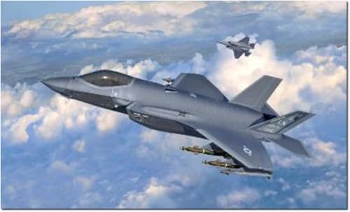 Revell Modellbausatz Lockheed Martin F-35A Lightning II – 1:72 Tarnkappenflugzeug, Detailgetreu, 3 Versionen, Waffenbestückung, JDAM, Paveway II, Modellbau für Militärflugzeug-Sammler Revell Modellbausatz Lockheed Martin F-35A Lightning II – 1:72 Tarnkappenflugzeug, Detailgetreu, 3 Versionen, Waffenbestückung, JDAM, Paveway II, Modellbau für Militärflugzeug-Sammler von Revell Modellbau
