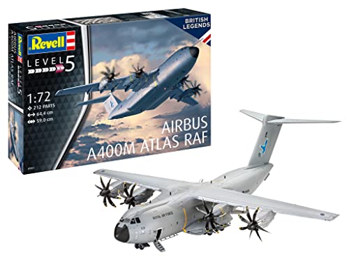 Revell 03822 03822-Airbus A400M Atlas RAF 1:72 originalgetreuer Modellbausatz für Experten, unlackiert von Revell