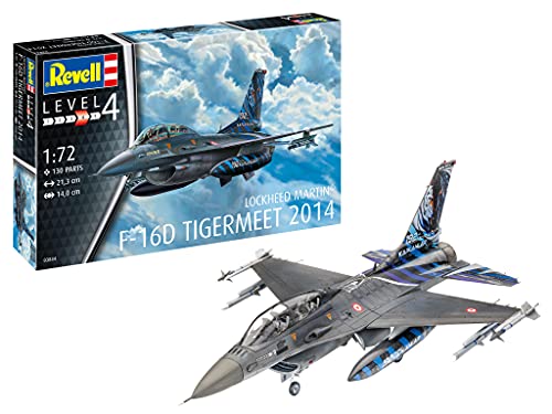 Revell Modellbausatz Lockheed Martin F-16D Tigermeet 2014, Flugzeugmodell, Originalgetreue Nachbildung mit detaillierter Karosserie, präzisen Abziehbildern und authentischen Designdetails Revell Modellbausatz Lockheed Martin F-16D Tigermeet 2014, Flugzeugmodell, Originalgetreue Nachbildung mit detaillierter Karosserie, präzisen Abziehbildern und authentischen Designdetails von Revell