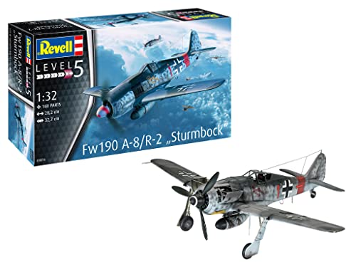 Revell REV-03874 Fw190 A-8/R-2 Sturmbock, Flugzeugmodellbausatz 1:32, 28,2cm Modelmaking, unlackiert, 1/32, 10 Jahre to 99 Jahre Revell REV-03874 Fw190 A-8/R-2 Sturmbock, Flugzeugmodellbausatz 1:32, 28,2cm Modelmaking, unlackiert, 1/32, 10 Jahre to 99 Jahre von Revell