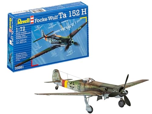 Revell 03981 Focke Wulf Ta 152 H I originalgetreuer Modellbausatz im Maßstab 1:72 Level 3 I detailreich und unlackiert I für anfänger und fortgeschrittene Revell 03981 Focke Wulf Ta 152 H I originalgetreuer Modellbausatz im Maßstab 1:72 Level 3 I detailreich und unlackiert I für anfänger und fortgeschrittene von Revell