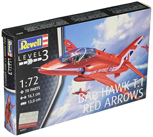 Revell Modellbausatz Flugzeug 1:72 - BAe Hawk T.1 Red Arrows im Maßstab 1:72, Level 3, originalgetreue Nachbildung mit vielen Details, 04921 Revell Modellbausatz Flugzeug 1:72 - BAe Hawk T.1 Red Arrows im Maßstab 1:72, Level 3, originalgetreue Nachbildung mit vielen Details, 04921 von Revell