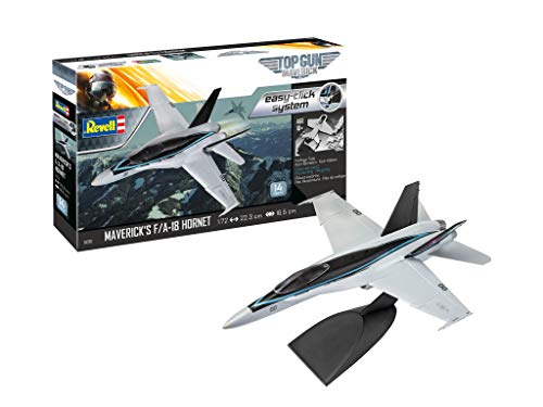 Revell 04965 F/A-18 Hornet Top Gun Hornisse originalgetreuer Modellbausatz für Einsteiger, mit dem Easy-Click-System, farbig, Mittel Revell 04965 F/A-18 Hornet Top Gun Hornisse originalgetreuer Modellbausatz für Einsteiger, mit dem Easy-Click-System, farbig, Mittel von Revell