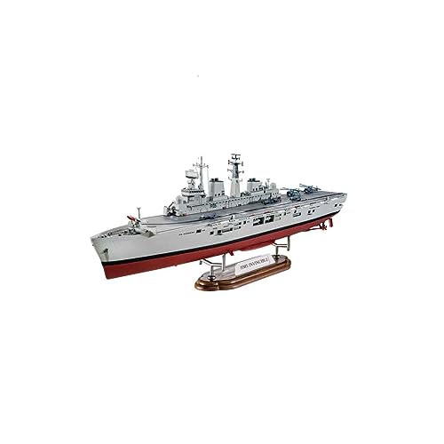 Revell 05172 Flugzeugträger HMS Invincible (Falkland War), Schiffsmodellbausatz 1:700, 29,7cm originalgetreuer Modellbausatz für Fortgeschrittene, unlackiert von Revell