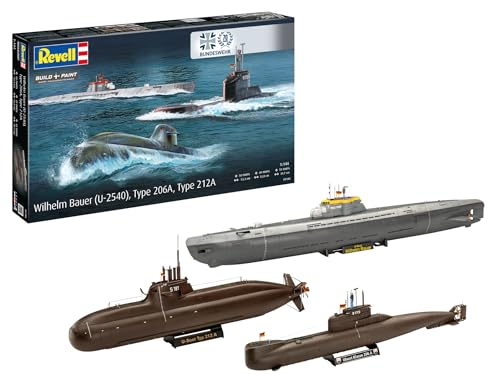 Revell 05186 70 Jahre Bundeswehr:Wilhelm Bauer, Typ 206A, Klasse 2, Maßstab 1:144, ungebaut/unlackierter Plastikmodellbausatz Revell 05186 70 Jahre Bundeswehr:Wilhelm Bauer, Typ 206A, Klasse 2, Maßstab 1:144, ungebaut/unlackierter Plastikmodellbausatz von Revell