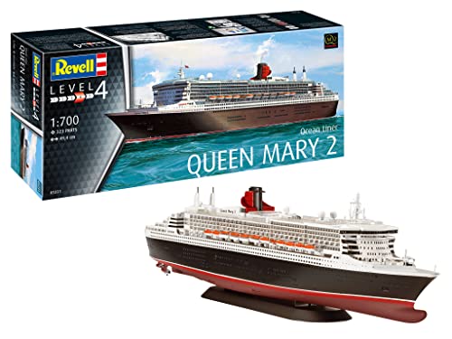 Revell 05231 1:700-Queen Mary 2 originalgetreuer Modellbausatz für Fortgeschrittene, unlackiert, Mittel Revell 05231 1:700-Queen Mary 2 originalgetreuer Modellbausatz für Fortgeschrittene, unlackiert, Mittel von Revell