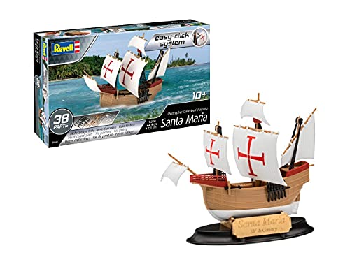 Revell 05660 Santa Maria Modellbausatz für Einsteiger mit dem Easy-Click-System, Mehrfarbig, 1/350 Revell 05660 Santa Maria Modellbausatz für Einsteiger mit dem Easy-Click-System, Mehrfarbig, 1/350 von Revell