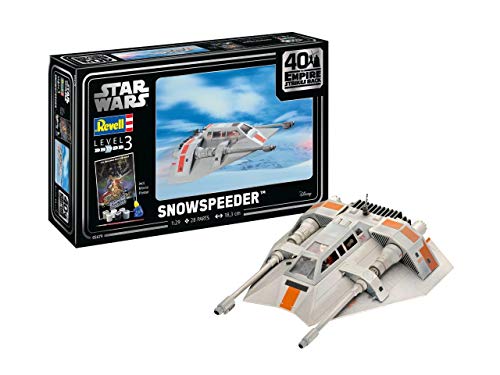 Revell 05679 Snowspeeder-40th Anniversary Star Wars originalgetreuer Modellbausatz für Einsteiger, mit Basis-Zubehör, unlackiert von Revell