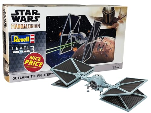 Revell NICE PRICE Modellbausatz I Outland TIE Fighter The Mandalorian I Maßstab 1:65 I 51 Teile I Für Kinder und Erwachsene ab 10 Jahren I Star Wars Modellbausatz zum selber nachbauen von Revell