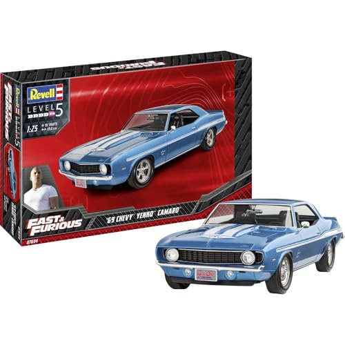 Revell 07694 RV 1969 Chevy Camaro Yenko 1:24 Modellauto The Fast and The Furious Modellbau, Unlackiert von Revell