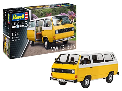 Revell 7706 07706 VW T3 Bus Automodell Bausatz 1:25 Modellbau, Unlackiert von Revell