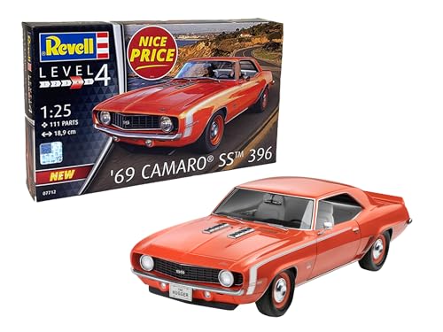 Revell NICE PRICE Modellbausatz I Camaro SS I Maßstab 1:25 I 111 Teile I Für Kinder und Erwachsene ab 12 Jahren I Mehrteiliger Motor I Ideal für Einsteiger I Detailreich und Authentisch von Revell