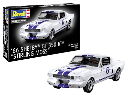 Revell 07736 1966 Shelby GT 350 R Stirling Moss Maßstab 1:24 – ungebautes/unlackiertes Plastikmodellbausatz Revell 07736 1966 Shelby GT 350 R Stirling Moss Maßstab 1:24 – ungebautes/unlackiertes Plastikmodellbausatz von Revell