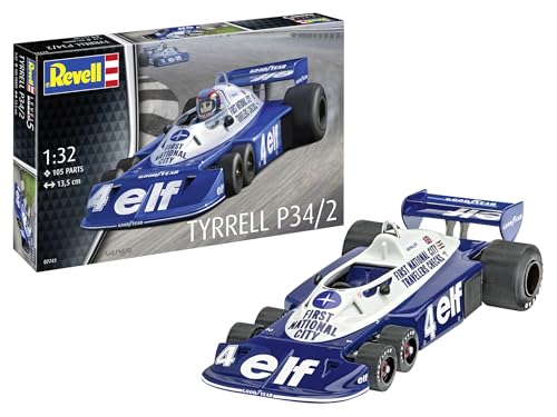 Revell 07741 Tyrrel P34/2 6-Rader, Maßstab 1:32, ungebaut/unlackiert, Plastikmodellbausatz von Revell