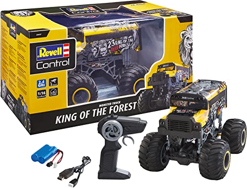 Revell 24557 King of The Forest Gelb-Schwarz 1:16 RC Modellauto Elektro Monstertruck RTR 2,4GHz von Revell