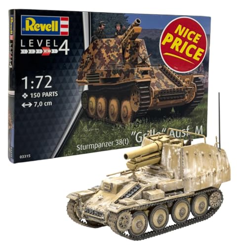 Revell Modellbausatz Sturmpanzer Grille - Version mit hoher Detailtreue - Detaillierte Oberflächenstrukturen für authentische Optik - Mehrere Decal-Versionen für individuelle Gestaltung von Revell