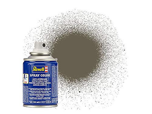 Revell Spraydose NATO-Oliv, Matt I 100-ml-Sprühdose I Robuste, Matte Farbe I Ideal für militärische Modelle und Bastelprojekte I Authentische Nachbildung von Revell