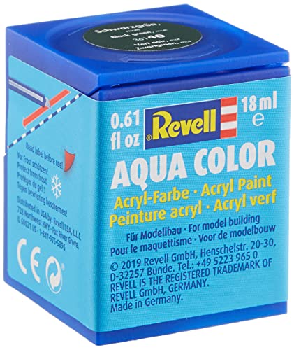 Revell 36140 Aqua-Farbe Schwarz, Gruen Farbcode: 40 Dose 18ml, 20 ml (1er Pack), 36140 Schwarzgrün. Matt von Revell