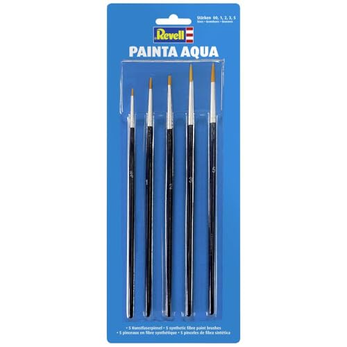 Revell 39624 - Painta Aqua Kunstfaserpinsel, Modellbauzubehör, hochwertige Pinsel für besonders gleichmäßigen Farbauftrag, perfekt für Modellbau und andere Hobbys Revell 39624 - Painta Aqua Kunstfaserpinsel, Modellbauzubehör, hochwertige Pinsel für besonders gleichmäßigen Farbauftrag, perfekt für Modellbau und andere Hobbys von Revell