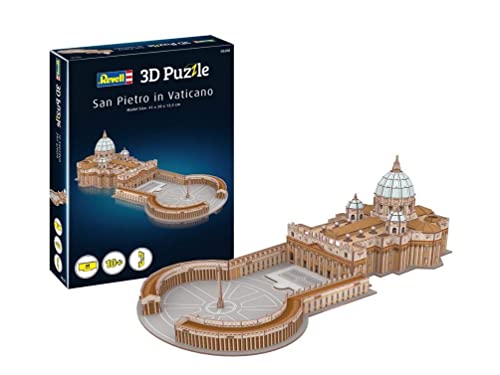 Revell 3D Puzzle 00208 I San Pietro in Vaticano I 68 Teile I 2 Stunden Bauspaß für Kinder und Erwachsene I ab 10 Jahren I Roms Wahrzeichen selber zusammenbauen von Revell