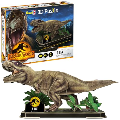 Revell 00241 Jurassic World Park Welt als 3D Puzzle entdecken, Bastelspaß für eine ganze Familie, farbig von Revell