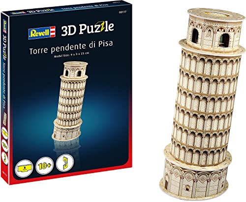 Revell 3D Puzzle 00117 I Schiefer Turm von Pisa I 8 Teile I 2 Stunden Bauspaß für Kinder und Erwachsene I ab 10 Jahren I Das berühmteste schiefe Gebäude der Welt selber zusammenbauen von Revell