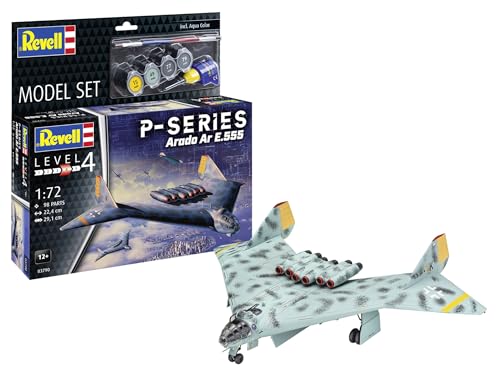 Revell 63790 Modellset Arado Ar E.555 - P-Serie 1:72 Ungebaut/Unlackiert Plastikmodellbausatz mit Zubehör von Revell