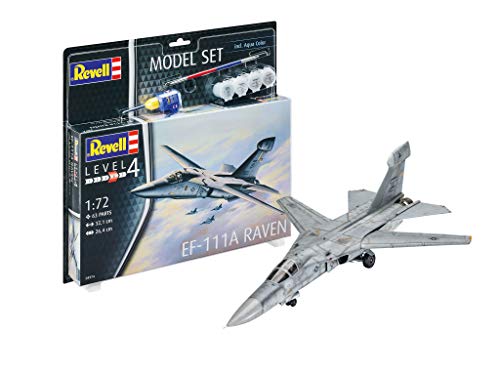 Revell 64974 Model Set EF-111A Raven Other License originalgetreuer Modellbausatz für Fortgeschrittene, mit Basis-Zubehör, unlackiert von Revell
