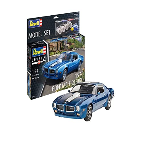 Revell 67672 Model Set 1970 Pontiac Firebird originalgetreuer Modellbausatz für Fortgeschrittene, Starter Kit mit Basis-Zubehör, unlackiert Revell 67672 Model Set 1970 Pontiac Firebird originalgetreuer Modellbausatz für Fortgeschrittene, Starter Kit mit Basis-Zubehör, unlackiert von Revell