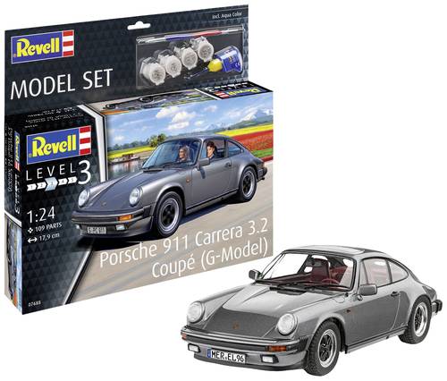 Revell 67688 Porsche 911 Carrera 3.2 Coupé (G-Model) Automodell Bausatz 1:24 von Revell