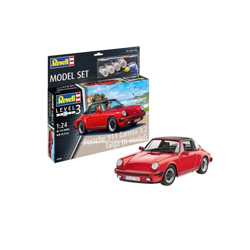 Revell 67689 Porsche 911 Carrera 3.2 Targa (G-Model) Automodell Bausatz 1:24 Modellbau, Unlackiert von Revell