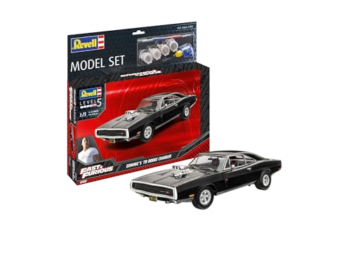 Revell Modellbausatz Fast & Furious 1970 Dodge Charger I Originalgetreue Nachbildung im Maßstab 1:24 I Starter Kit mit Basis-Zubehör I Unlackiert I Für Profis und Einsteiger von Revell