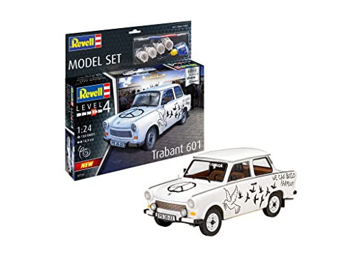 Revell Modellbausatz Trabant 601S Builder's Choice Aqua I Maßstab 1:24 I Detailreiche Nachbildung I Unlackiertes Modell I Für Fortgeschrittene I Originalgetreu von Revell