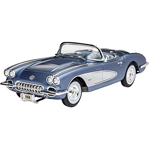 Revell 80-7037 Modellbausatz Auto - '58 Corvette Roadster im Maßstab 1:25, Level 4, originalgetreue Nachbildung mit vielen Details, 7037 Revell 80-7037 Modellbausatz Auto - '58 Corvette Roadster im Maßstab 1:25, Level 4, originalgetreue Nachbildung mit vielen Details, 7037 von Revell