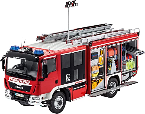 Revell 80-7452 Modellbausatz LKW 1:24 - Feuerwehr MAN TGM / Schlingmann HLF 20 VARUS 4x4 im Maßstab 1:24, Level 4, originalgetreue Nachbildung mit vielen Details, Truck, 7452 von Revell
