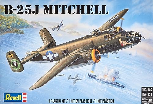 Revell 85551230003 B-25J Mitchell detailgetreuer Modellbausatz, Flugzeugbausatz 1:48, Mittel Revell 85551230003 B-25J Mitchell detailgetreuer Modellbausatz, Flugzeugbausatz 1:48, Mittel von Revell