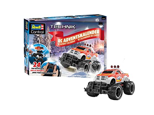 Revell Adventskalender RC-Truck I RC Adventskalender I Adventskalender für Männer zum Basteln I Adventskalender für Jungen, Mädchen & Erwachsene ab 10 Jahren I Geschenk zu Weihnachten I 24 Tage von Revell