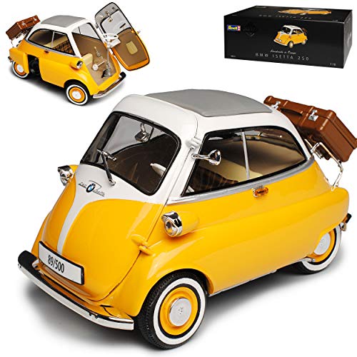 Revell B-M-W Isetta 250 Gelb Weiss 1955-1962 08520 limitiert 500 Stück 1/18 Revell Modell Auto mit individiuellem Wunschkennzeichen von Revell