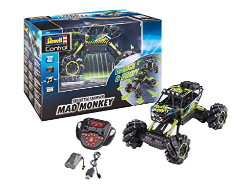 Revell Control 24459 RC Freestyle Crawler Mad Monkey, Disco-Beleuchtung, Fahren und Rutschen, Dance Moodus, Programmierbares Ferngesteuertes Auto, 34cm Revell Control 24459 RC Freestyle Crawler Mad Monkey, Disco-Beleuchtung, Fahren und Rutschen, Dance Moodus, Programmierbares Ferngesteuertes Auto, 34cm von Revell