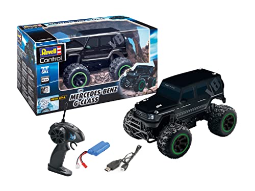 Revell Control Mercedes G-Class RC Car I Offizielles Mercedes-Benz Lizenzprodukt I Detailgetreue Karosserie mit Monstertruck PowerI Ideal für RC-Fans ab 8 Jahren I Perfekt für Indoor- und Outdoor von Revell