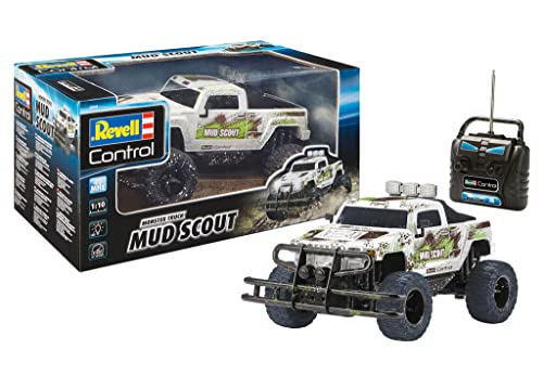 Revell Control Truck NEW MUD SCOUT I Perfekt für Offroad-Abenteuer I Detailliertes, robustes Design I MHz-Fernsteuerung I Ideal für RC-Fans ab 8 Jahren I Aufregende fahrten in jedem Terrain von Revell