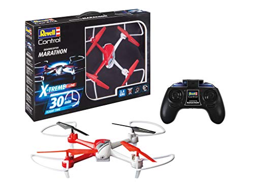 Revell Control RC X-Treme Quadrocopter Marathon I Bis zu 30 Minuten Flugspaß du I Hohe Manövrierfähigkeit I 6-Achsen-Stabilisierungssystem I Höhensensor und Headlessmode I 4CH-GHz-Fernsteuerung von Revell