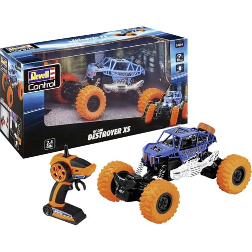 Revell Control Car Destroyer XS I Maßstab 1:18 I Perfekt für Innen- und Außenabenteuer I 2,4 GHz Fernsteuerung I LED-Frontscheinwerfer für Nachtfahrten I Ideales Geschenk für RC-Fans ab 8 Jahren Revell Control Car Destroyer XS I Maßstab 1:18 I Perfekt für Innen- und Außenabenteuer I 2,4 GHz Fernsteuerung I LED-Frontscheinwerfer für Nachtfahrten I Ideales Geschenk für RC-Fans ab 8 Jahren von Revell