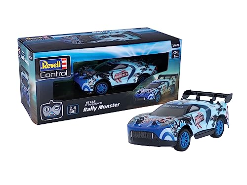 Revell Control Control Rally Monster I Robustes RC Car für Kinder ab 6 Jahren I Coole Rally-Design für Rennfans I Voll-Speed Gummireifen für unterschiedliches Terrain I 2.4 GHz Fernsteuerung von Revell